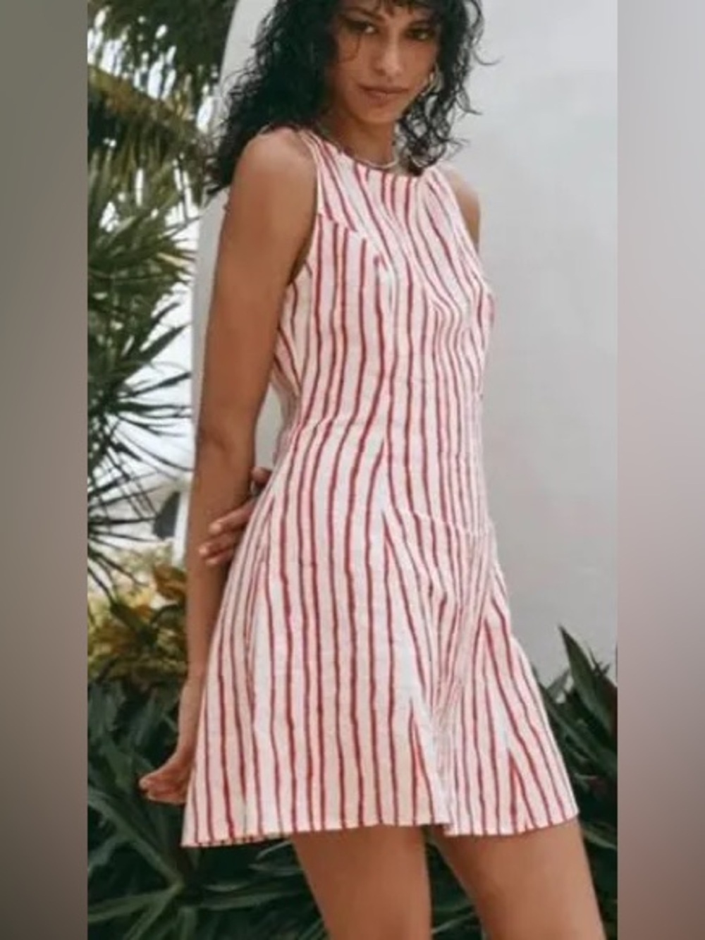 VRG GRL Sleeveless Linen Mini Dress